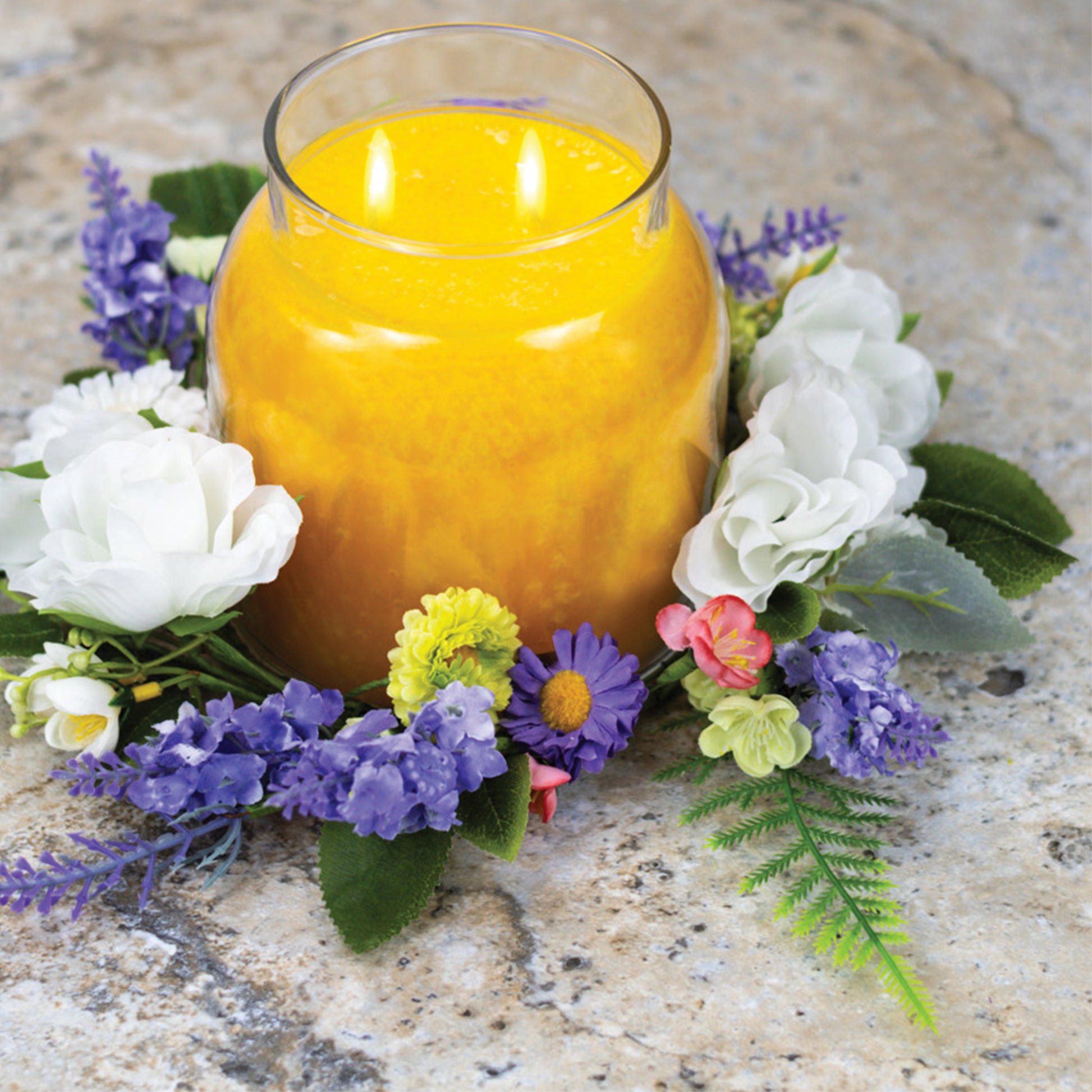 Lilac Flower Crown - Candle Ring - Product Image by A Cheerful Giver