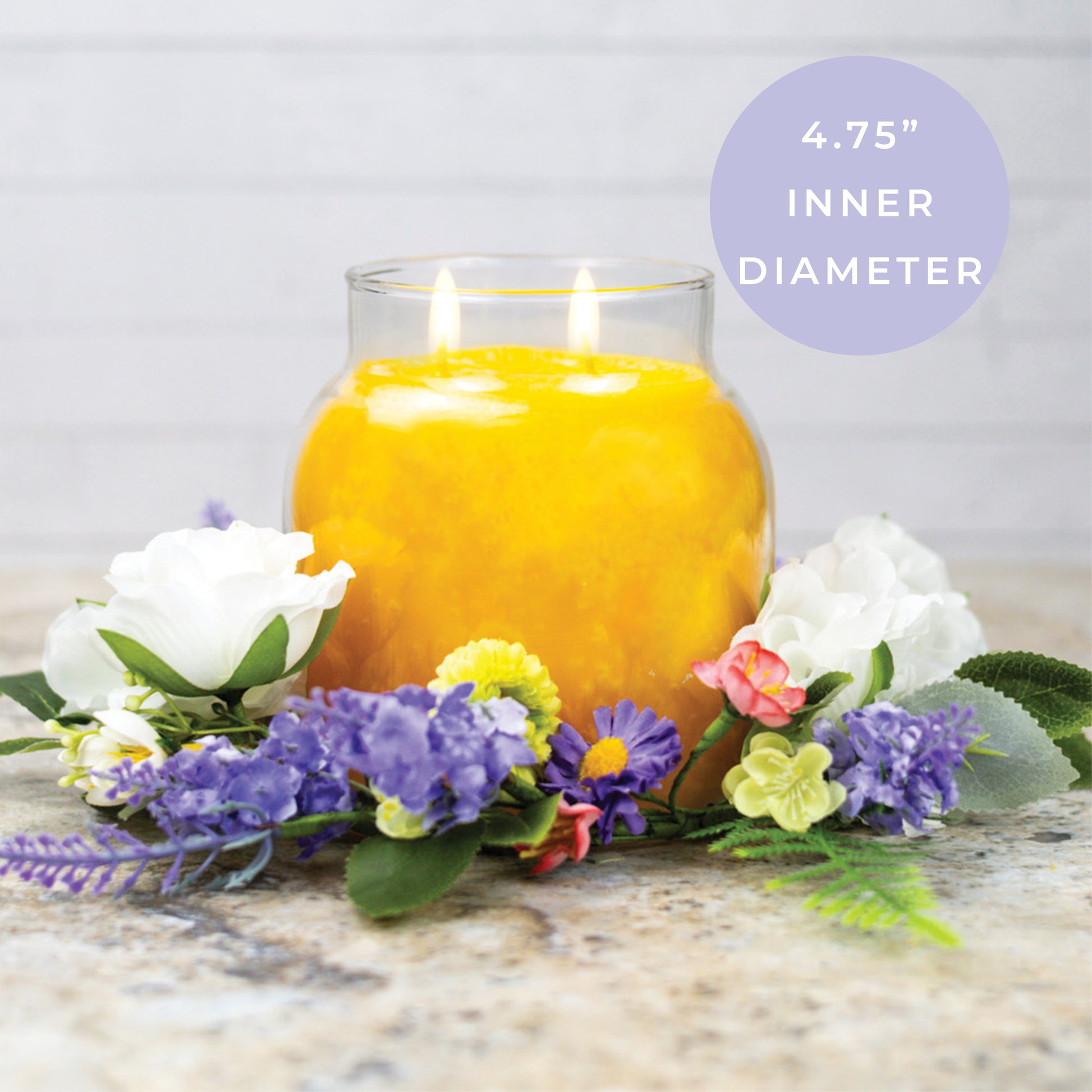 Lilac Flower Crown - Candle Ring - Product Image by A Cheerful Giver