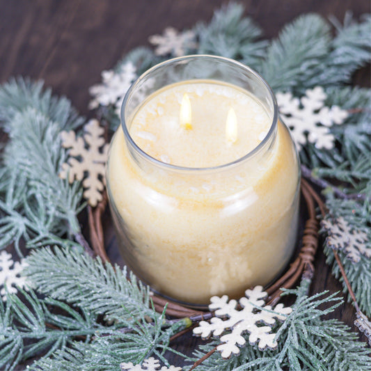 Snowflake Pine Sprig - Candle Ring - Product Image by A Cheerful Giver