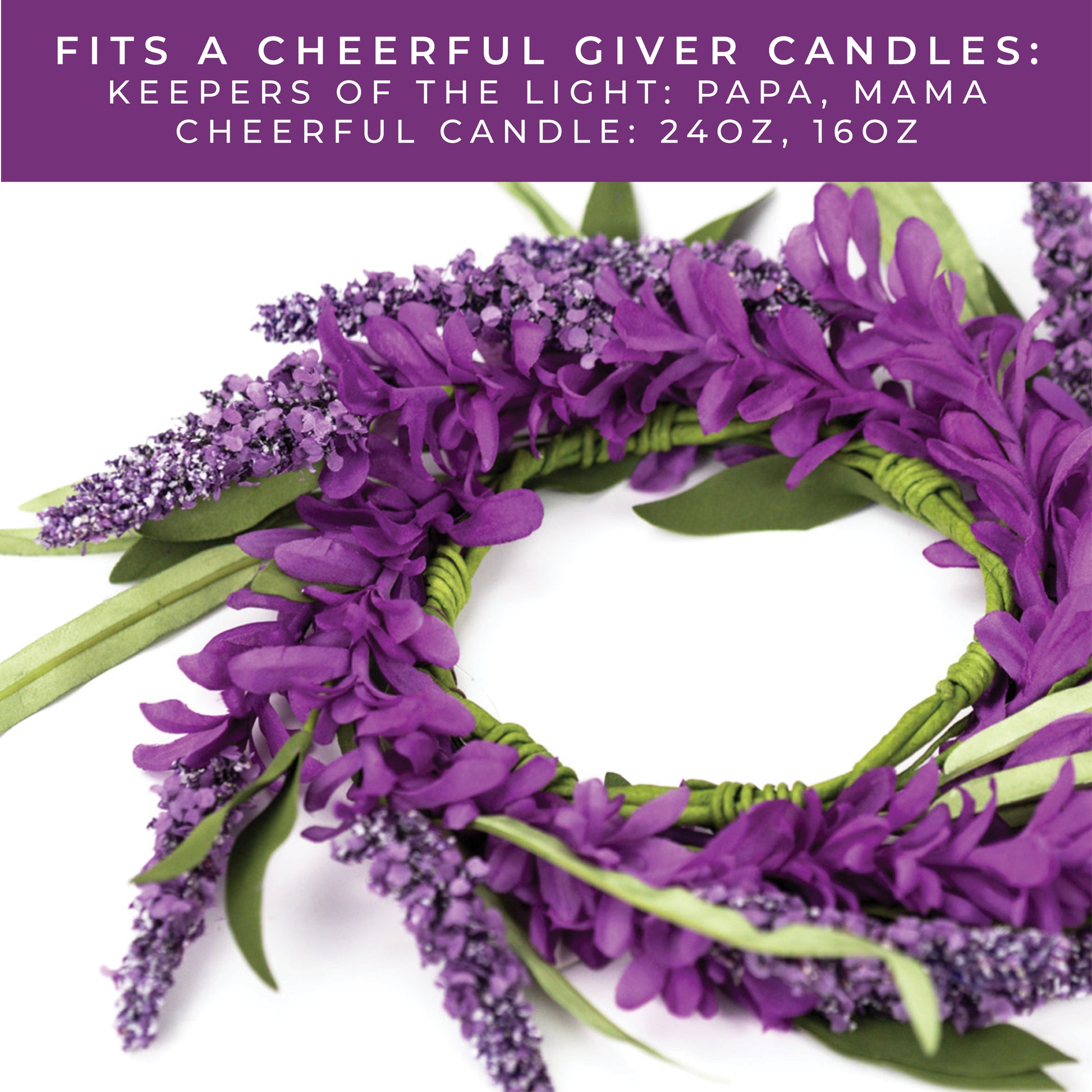 Purple Lilac Breeze - Candle Ring - Product Image by A Cheerful Giver