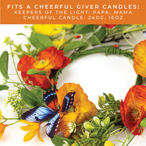 Secret Butterfly Garden - Candle Ring - Product Image by A Cheerful Giver