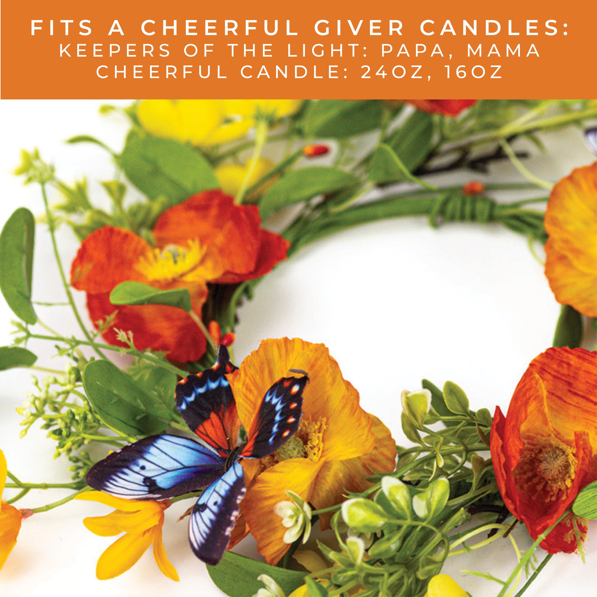 Secret Butterfly Garden - Candle Ring - Product Image by A Cheerful Giver