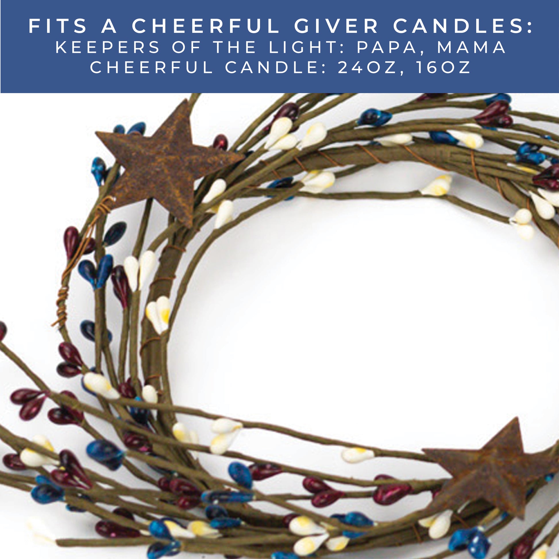 Rustic Americana - Candle Ring - Product Image by A Cheerful Giver
