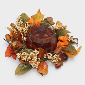 Hydrangea & Acorns - Candle Ring