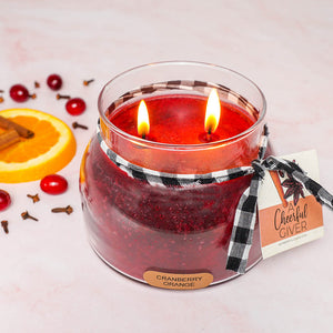 Cranberry Orange Scented Candle - 22 oz, Double Wick, Mama Jar