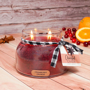 Cranberry Orange Scented Candle - 22 oz, Double Wick, Mama Jar