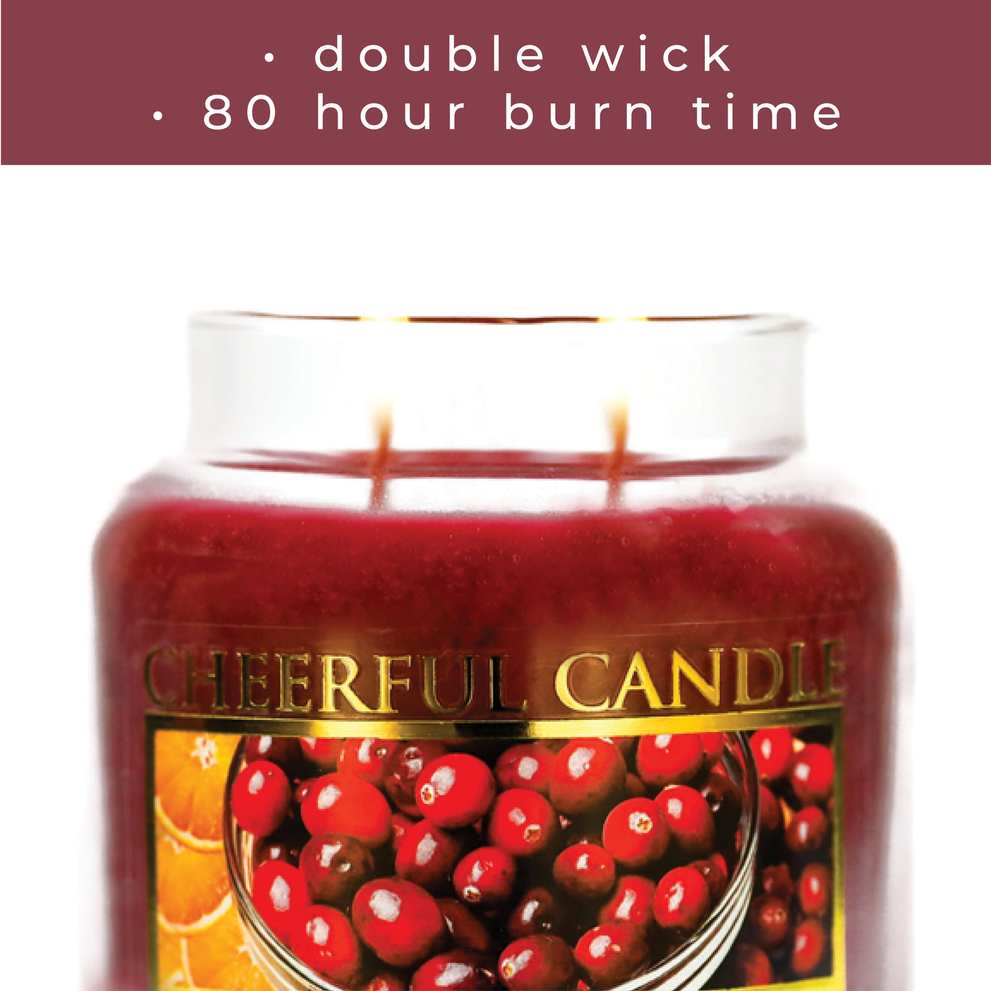 Cranberry Orange - 16 oz Cheerful Candle