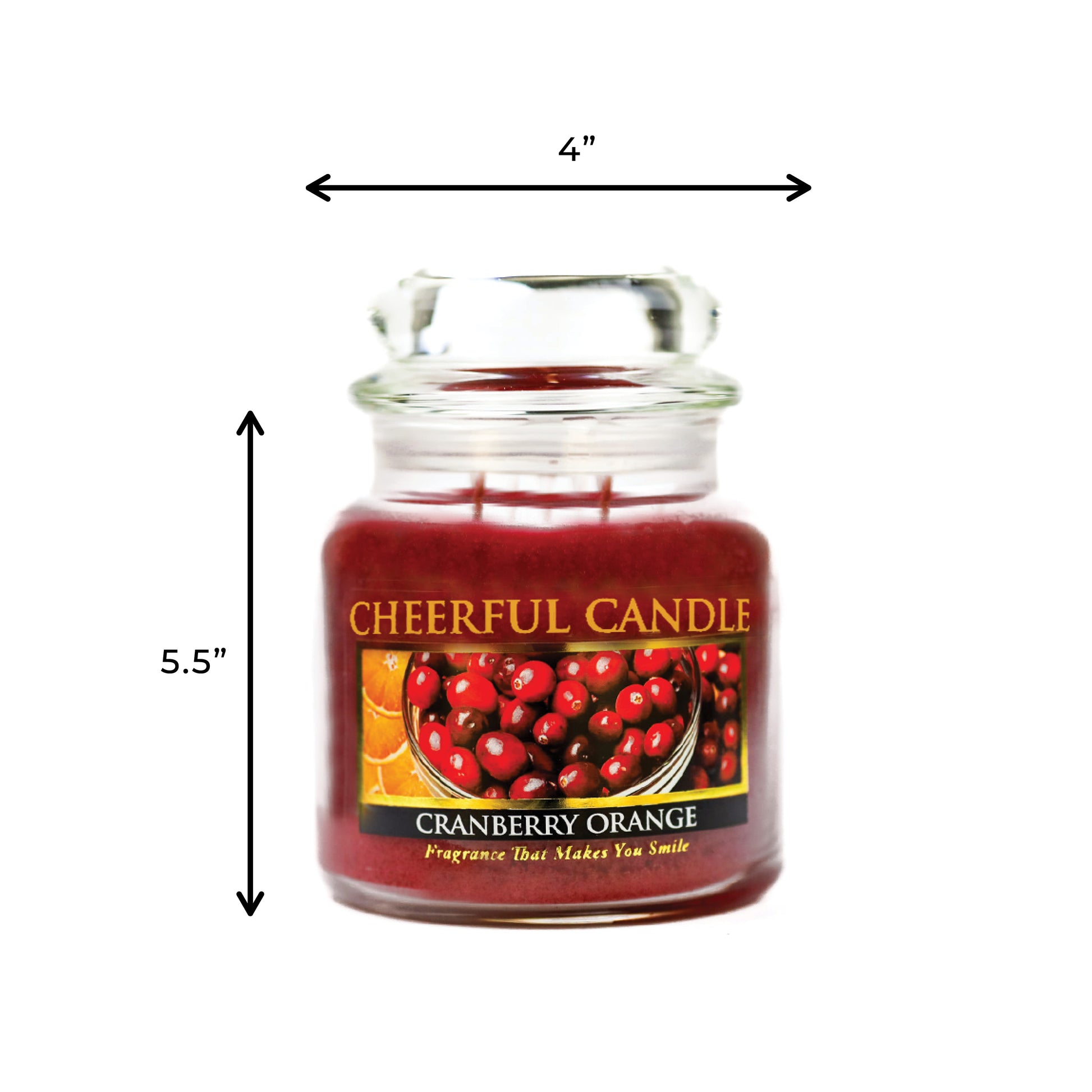 Cranberry Orange - 16 oz Cheerful Candle