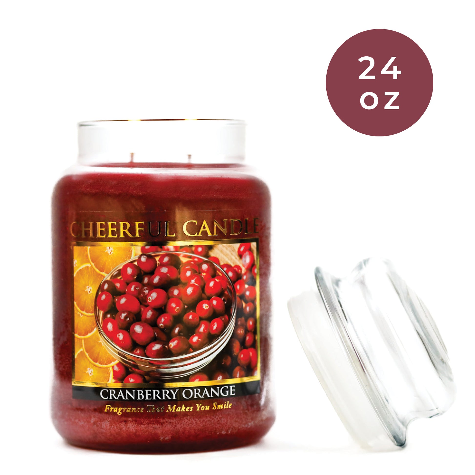 Cranberry Orange - 24 oz Cheerful Candle
