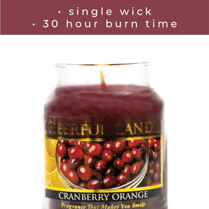 Cranberry Orange - 6 oz Cheerful Candle