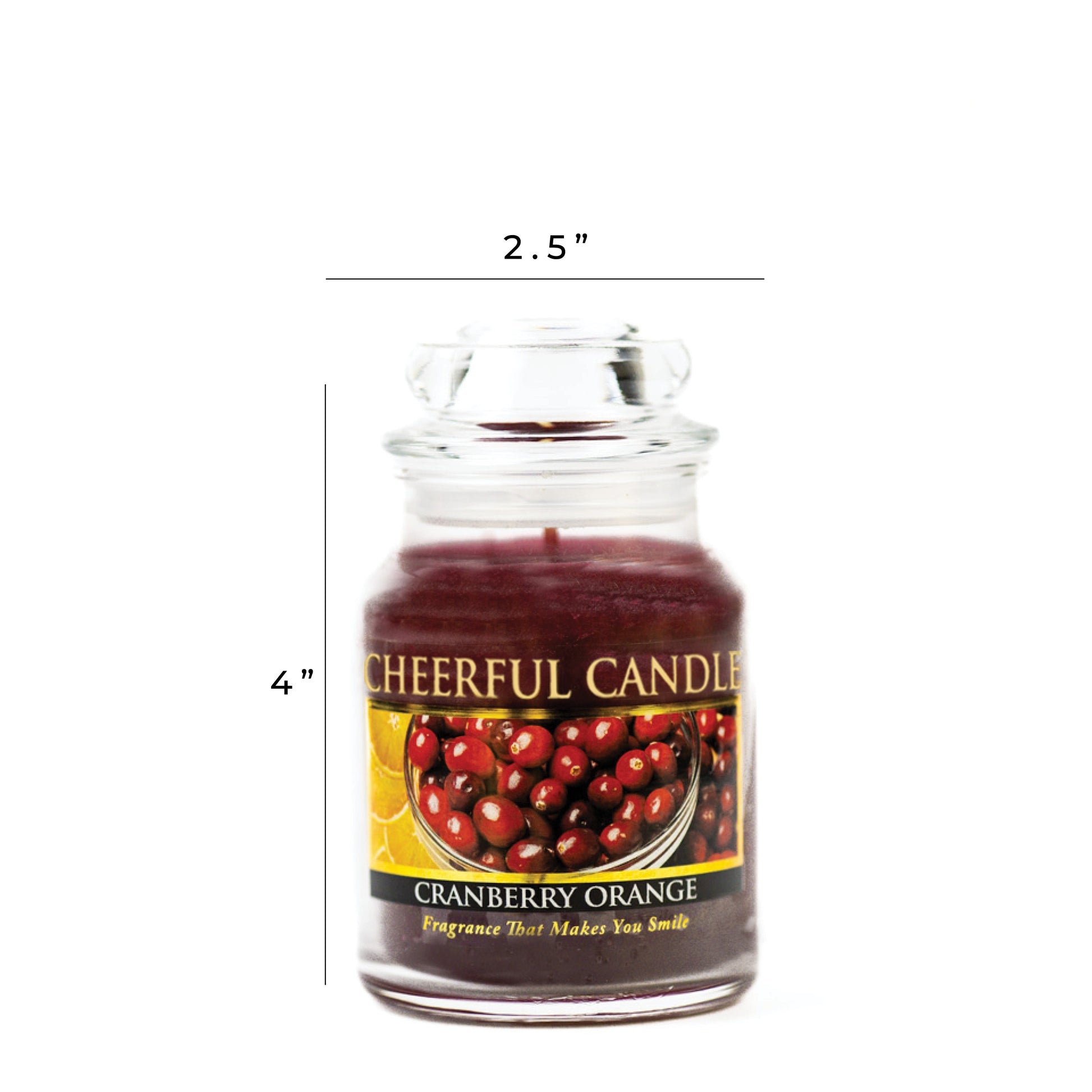 Cranberry Orange - 6 oz Cheerful Candle