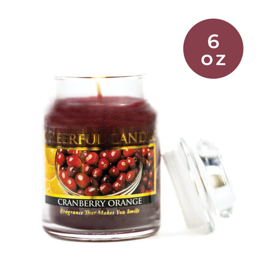 Cranberry Orange - 6 oz Cheerful Candle