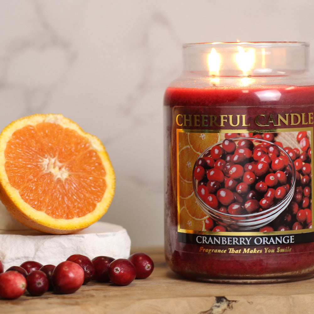 Cranberry Orange - 24 oz Cheerful Candle