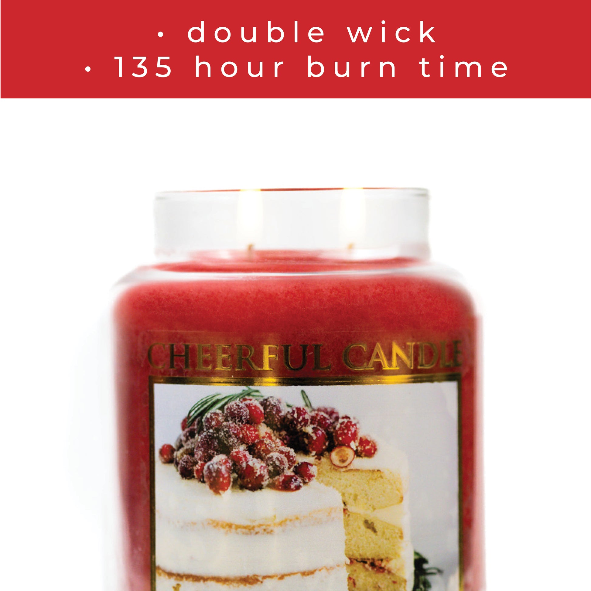 Cranberry Vanilla - 24 oz Cheerful Candle