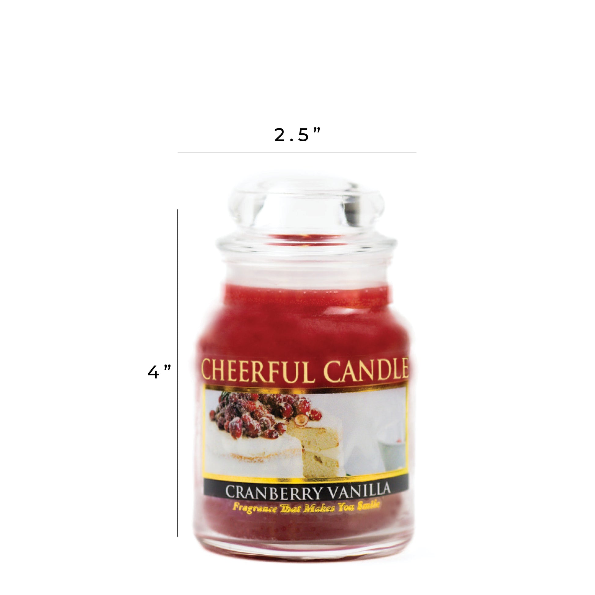 Cranberry Vanilla - 6 oz Cheerful Candle