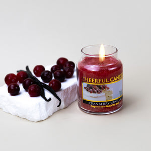 Cranberry Vanilla - 6 oz Cheerful Candle - Product Image by A Cheerful Giver