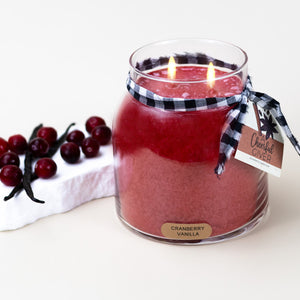 Cranberry Vanilla - 34 oz Papa Candle - Product Image by A Cheerful Giver