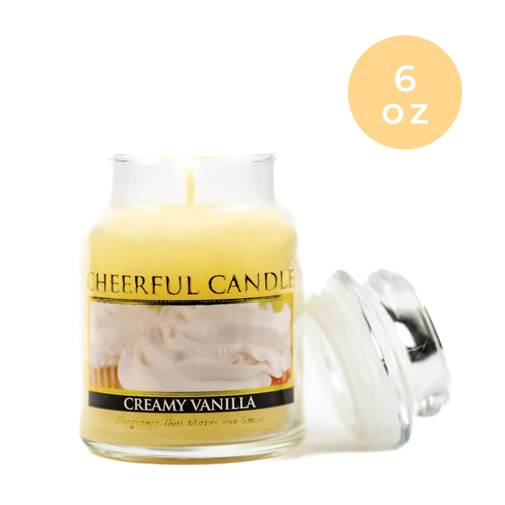 Creamy Vanilla - 6 oz Cheerful Candle