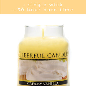 Creamy Vanilla - 6 oz Cheerful Candle