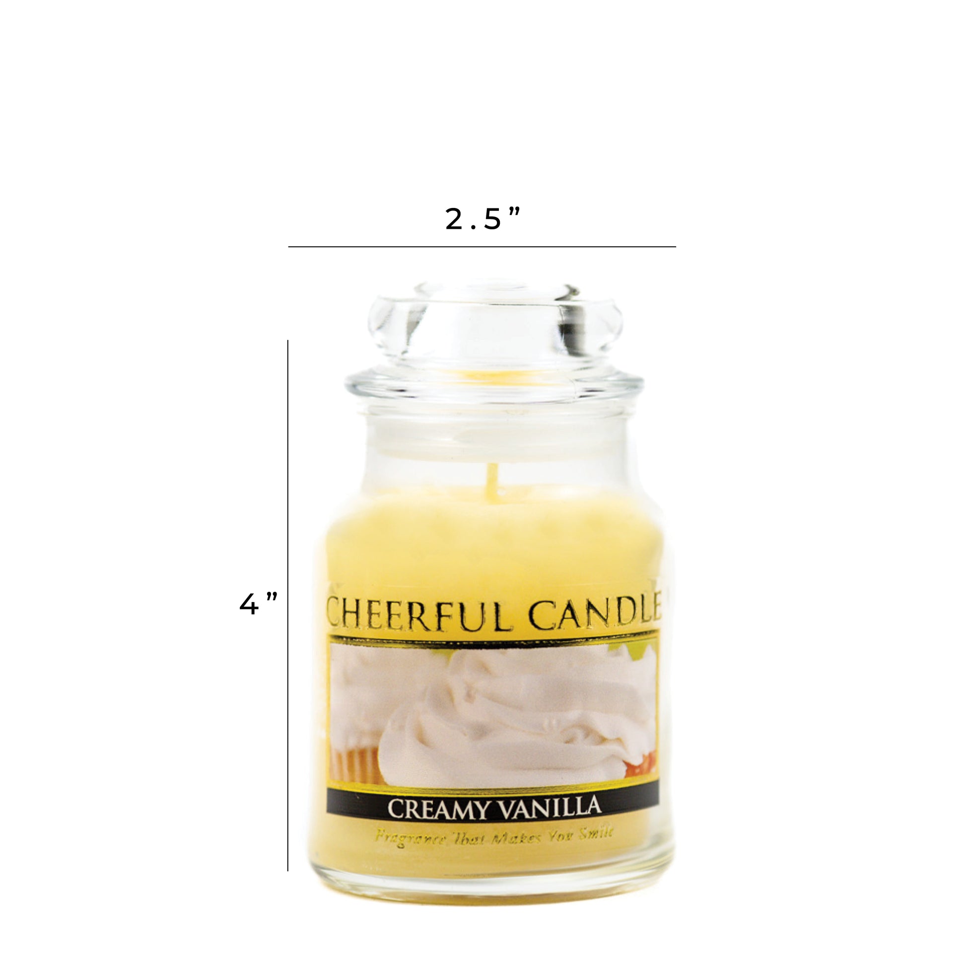 Creamy Vanilla - 6 oz Cheerful Candle