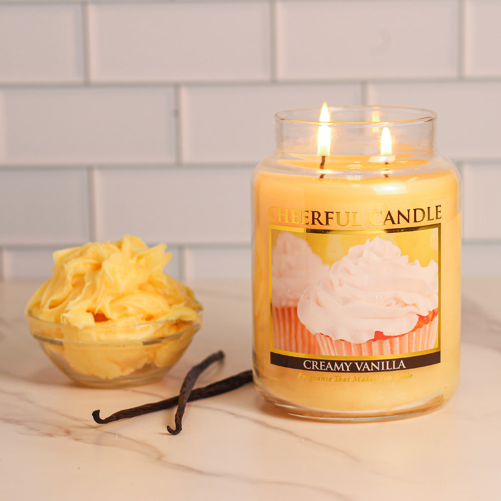 Creamy Vanilla - 24 oz Cheerful Candle