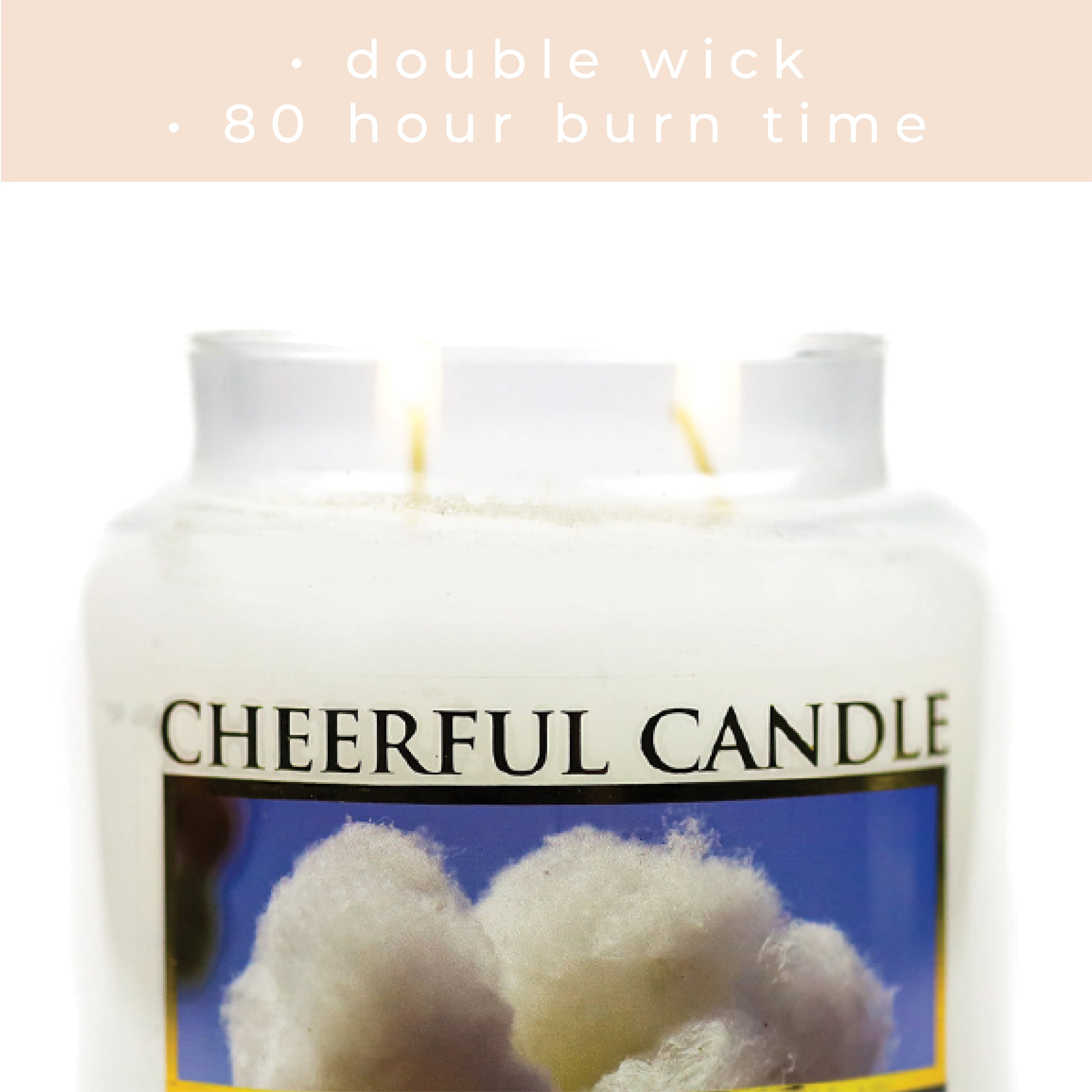 Crisp Cotton - 16 oz Cheerful Candle