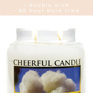 Crisp Cotton - 16 oz Cheerful Candle
