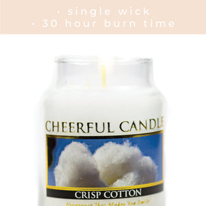 Crisp Cotton - 6 oz Cheerful Candle