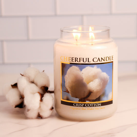 Crisp Cotton - 24 oz Cheerful Candle