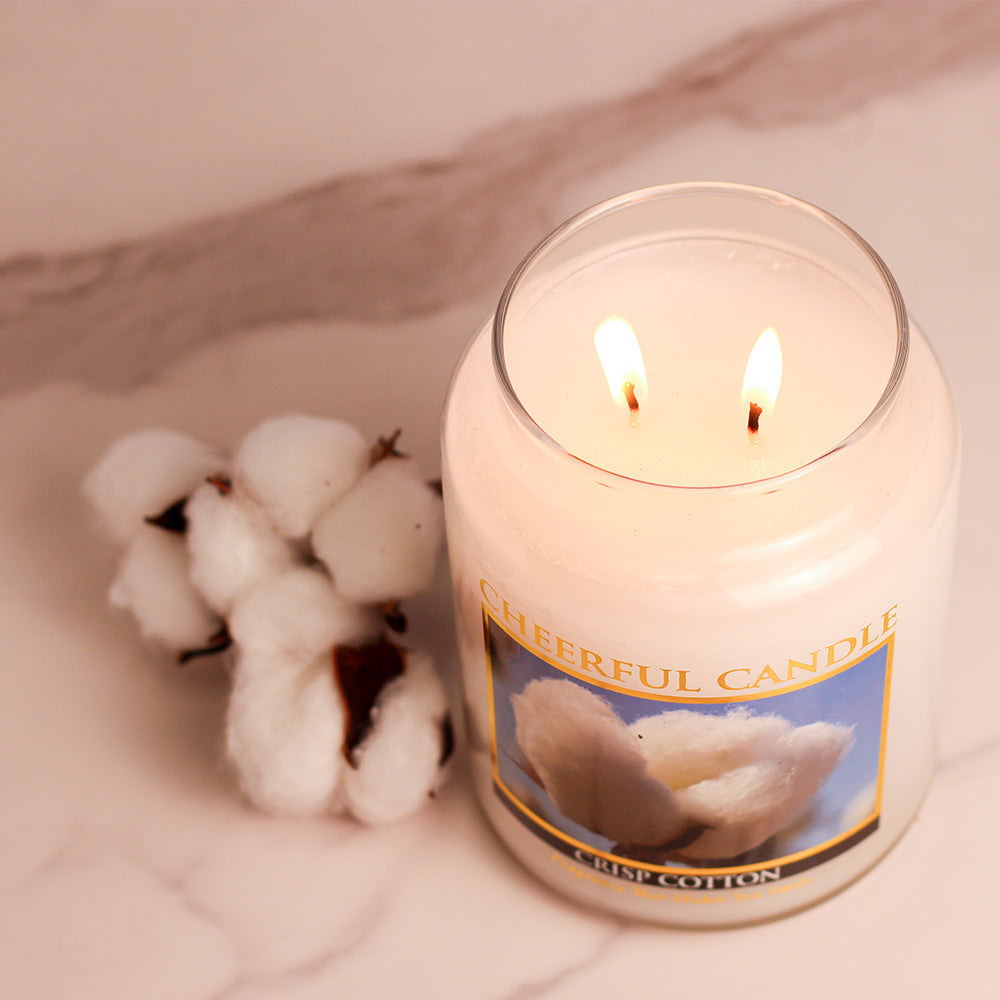 Crisp Cotton - 24 oz Cheerful Candle