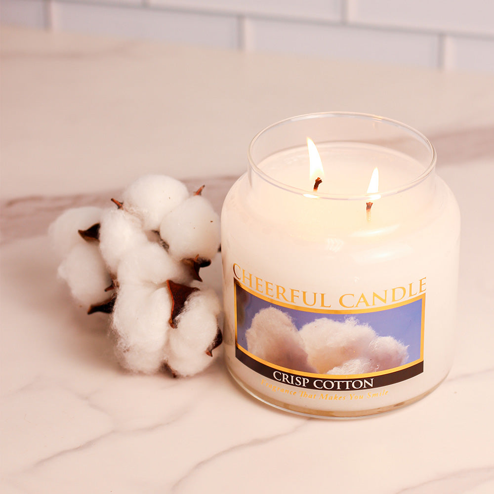 Crisp Cotton - 16 oz Cheerful Candle