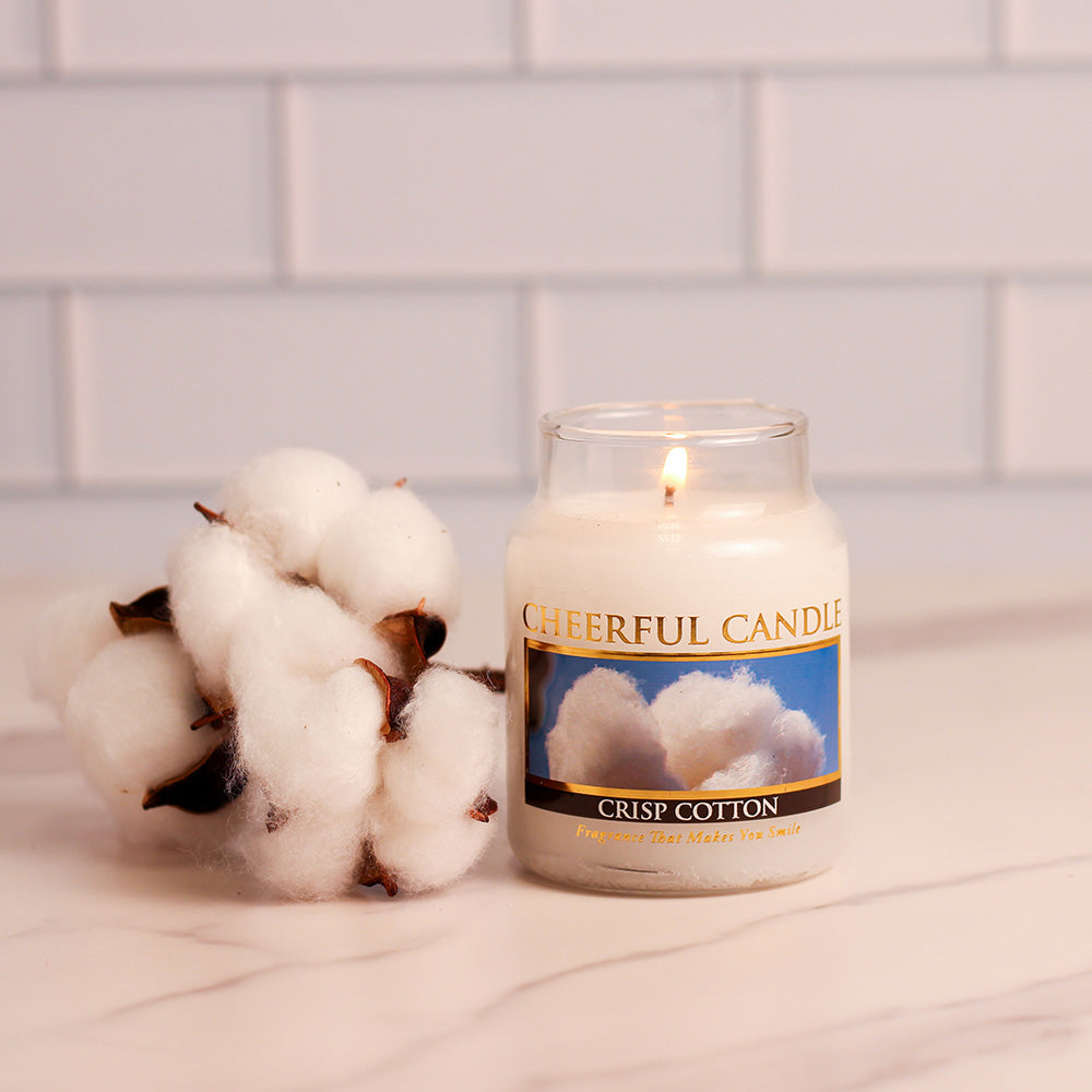 Crisp Cotton - 6 oz Cheerful Candle