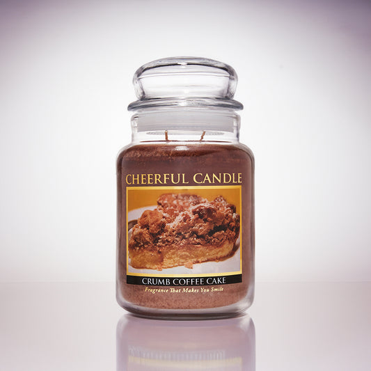 Crumb Coffee Cake Scented Candle -24 oz, Double Wick, Cheerful Candle