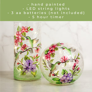 Hummingbird - LED Glass Orb