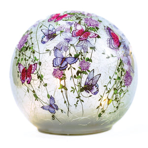 Cascading Purple - LED Glass Orb by A Cheerful Giver