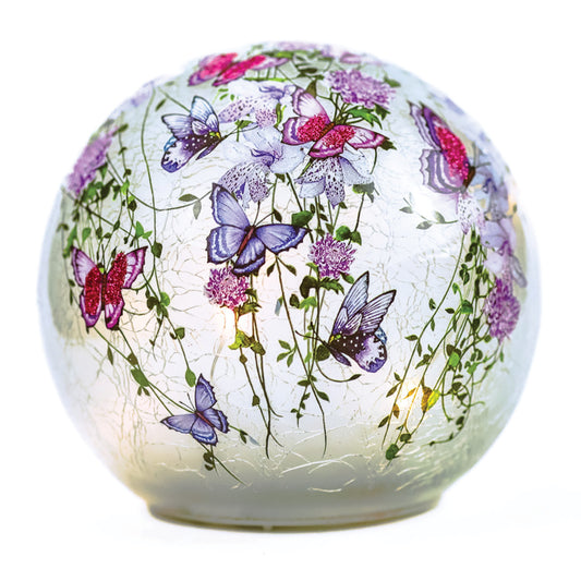Cascading Purple - LED Glass Orb by A Cheerful Giver