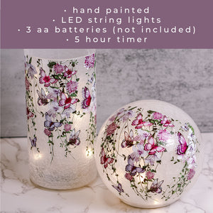 Cascading Purple - LED Glass Orb - Product Image by A Cheerful Giver