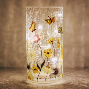 Wildflower Fields - Crackle Glass Pillar