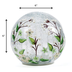 White Jasmine - LED Glass Orb