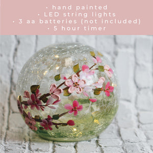 Cherry Blossom - LED Glass Orb