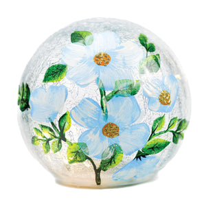 Blue Poppy - LED Glass Orb