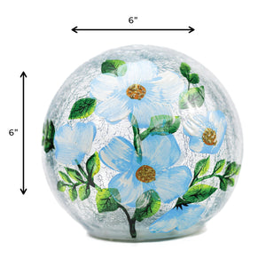 Blue Poppy - LED Glass Orb