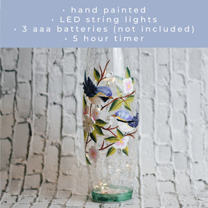 Blue Jay - LED Glass Vase