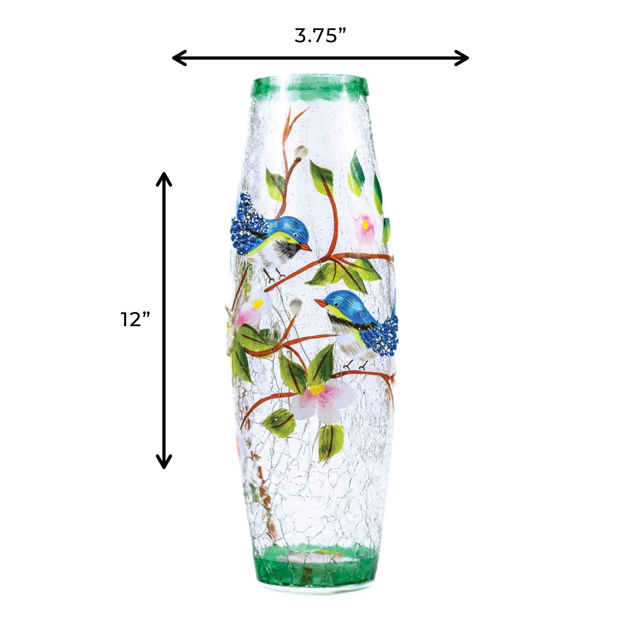 Blue Jay - LED Glass Vase | A Cheerful Giver