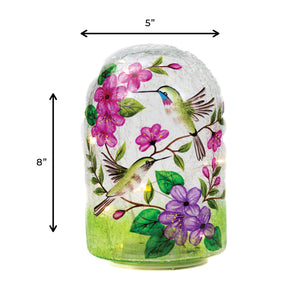 Hummingbird - Crackle Glass Cloche - Product Image by A Cheerful Giver