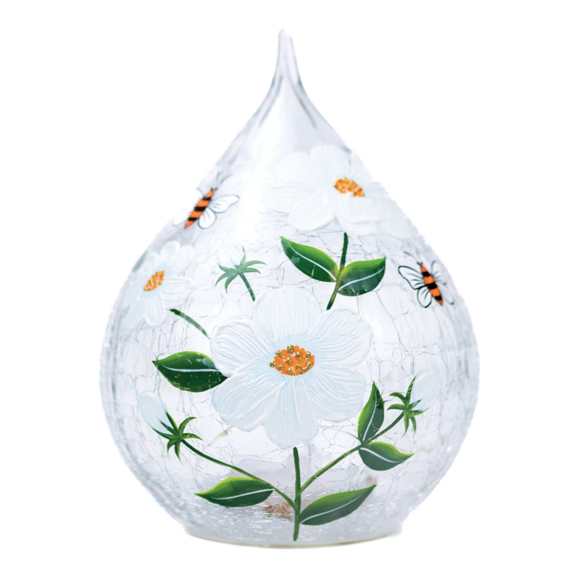 Daisy & Bee - Crackle Glass Teardrop by A Cheerful Giver