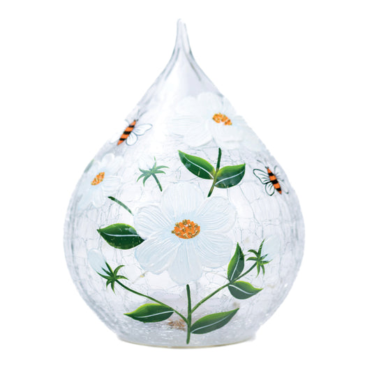 Daisy & Bee - Crackle Glass Teardrop by A Cheerful Giver