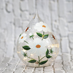 Daisy & Bee - Crackle Glass Teardrop - Product Image by A Cheerful Giver