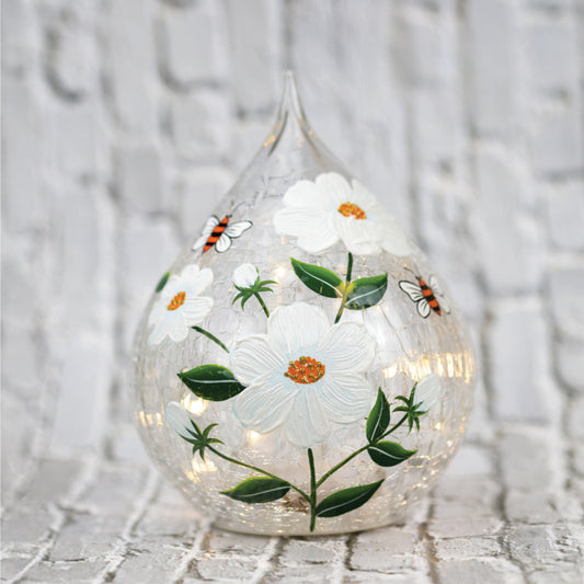 Daisy & Bee - Crackle Glass Teardrop - Product Image by A Cheerful Giver