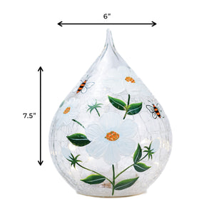 Daisy & Bee - Crackle Glass Teardrop - Product Image by A Cheerful Giver
